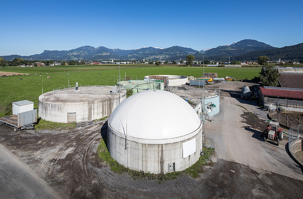 Biogasanlage Allgäuer Außenansicht oben